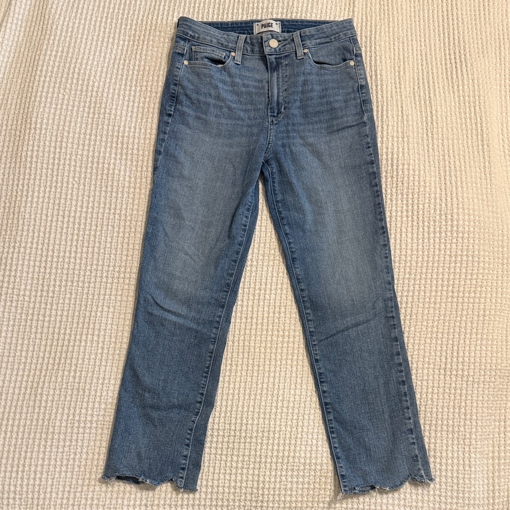 PAIGE Denim Blue Straight Leg Jeans